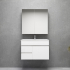750MM Narrow Gloss White MDF Bathroom Vanity Left Drawers Wall Hung Cabinet Only 