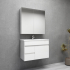 750MM Narrow Gloss White MDF Bathroom Vanity Left Drawers Wall Hung Cabinet Only 