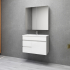 750MM Narrow Gloss White MDF Bathroom Vanity Left Drawers Wall Hung Cabinet Only 