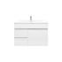 750MM Narrow Gloss White MDF Bathroom Vanity Left Drawers Wall Hung Cabinet Only 