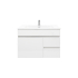 750MM Narrow Gloss White MDF Bathroom Vanity Right Drawers Wall Hung Cabinet Only 