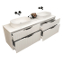 1800mm Wall Hung Grooved Bathroom Vanity Matte White Finish 2 PAC Coating MDF Board Cabinet Only 