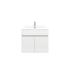600MM Narrow Gloss White PVC Bathroom Vanity 2 Doors Wall Hung Cabinet Only 