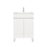 600MM Narrow Gloss White PVC Bathroom Vanity 2 Doors Free standing Cabinet Only 