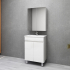 600MM Narrow Gloss White PVC Bathroom Vanity 2 Doors Free standing Cabinet Only 
