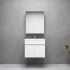 600MM Gloss White PVC Bathroom Vanity 2 Doors Wall Hung Cabinet Only 