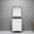 600MM Gloss White PVC Bathroom Vanity 2 Doors Free standing Cabinet Only 