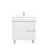 750MM Narrow Gloss White PVC Bathroom Vanity Right Drawers Free standing Cabinet Only