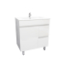 750MM Narrow Gloss White PVC Bathroom Vanity Right Drawers Free standing Cabinet Only
