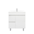 750MM Narrow Gloss White PVC Bathroom Vanity Left Drawers Free standing Cabinet Only 