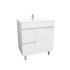 750MM Narrow Gloss White PVC Bathroom Vanity Left Drawers Free standing Cabinet Only 