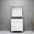 750MM Gloss White PVC Bathroom Vanity Left Drawers Free standing Cabinet Only