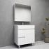 750MM Gloss White PVC Bathroom Vanity Left Drawers Free standing Cabinet Only