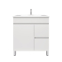 750MM Narrow Gloss White MDF Bathroom Vanity Right Drawers Free standing Cabinet Only