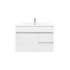 750MM Gloss White PVC Bathroom Vanity Right Drawers Wall Hung Cabinet Only 