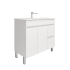 900MM Gloss White PVC Bathroom Vanity Right Drawers Free standing Cabinet Only