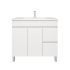 900MM Gloss White PVC Bathroom Vanity Right Drawers Free standing Cabinet Only