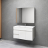 900MM Gloss White PVC Bathroom Vanity Left Drawers Wall Hung Cabinet Only