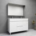 1200MM Gloss White PVC Bathroom Vanity 2 Middle Drawers 2 Side Doors Free standing Cabinet Only