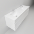 1500MM Gloss White PVC Bathroom Vanity 4 Side Drawers 2 Middle Doors Wall Hung Cabinet Only