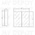 750MM Pencil Edge Gloss White 2 Doors PVC Shaving Cabinet