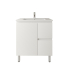 750Lx830Hx450Dmm Gloss White 2PAC PVC Two Right Drawers One Left Door Freestanding Vanity Cabinet Only