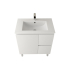 750Lx830Hx450Dmm Gloss White 2PAC PVC Two Right Drawers One Left Door Freestanding Vanity Cabinet Only