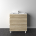 750mm White Oak MDF Bathroom Vanity 2 Drawers Free Standing Cabinet Only