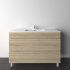 1200mm White Oak MDF Bathroom Vanity 2 Drawers Free Standing Cabinet Only