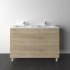 1200mm White Oak MDF Bathroom Vanity 4 Drawers Free Standing Cabinet Only