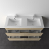 1200mm White Oak MDF Bathroom Vanity 4 Drawers Free Standing Cabinet Only