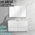 1200mm Matte White MDF Bathroom Vanity 4 Drawers Free Standing Cabinet Only