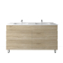 1500mm White Oak MDF Bathroom Vanity 4 Drawers Free Standing Cabinet Only