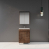 600mm Narrow Dark Oak MDF Bathroom Vanity 2 Doors Free Standing Cabinet Only