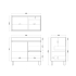 900mm Dark Grey MDF Bathroom Vanity Right Drawers Free Standing Cabinet Only