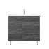 900mm Dark Grey MDF Bathroom Vanity Left Drawers Free Standing Cabinet Only