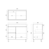 900mm Dark Grey MDF Bathroom Vanity Left Drawers Free Standing Cabinet Only