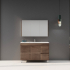 1200mm Dark Oak MDF Bathroom Vanity Right Drawers Free Standing Cabinet Only