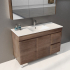 1200mm Dark Oak MDF Bathroom Vanity Right Drawers Free Standing Cabinet Only