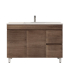1200mm Dark Oak MDF Bathroom Vanity Right Drawers Free Standing Cabinet Only