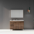1200mm Dark Oak MDF Bathroom Vanity Left Drawers Free Standing Cabinet Only