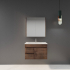 750mm Dark Oak MDF Bathroom Vanity Left Drawers Wall Hung Cabinet Only