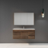 1200mm Dark Oak MDF Bathroom Vanity Right Drawers Wall Hung Cabinet Only