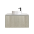750mm Kiama Coastal Oak 1 Drawer Narrow Fluted Wall Hung Vanity Cabinet Only