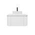 Kiama 750mm Matte White 1 Drawer Curved Wall Hung Fluted Bathroom Vanity