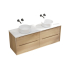 1490x460x550mm Bell Collection Natural Oak 4/DW Wall Hung Vanity