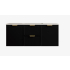 1190*455*560mm Matte Black Madura Federation Wall Hung PVC Cabinet Left Hand Drawers