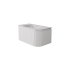 890x495x400mm Matte White Estella Modern Wall Hung Vanity PVC Cabinet Two Middle Drawer Plus Two Side Drawers 