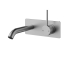 Otus Slimline Wall Basin Mixer Trim Kit Lever Up Brushed Stainless Steel
