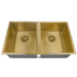 Stainless Steel Undermount Sink (R10 Corner) Brushed Gold